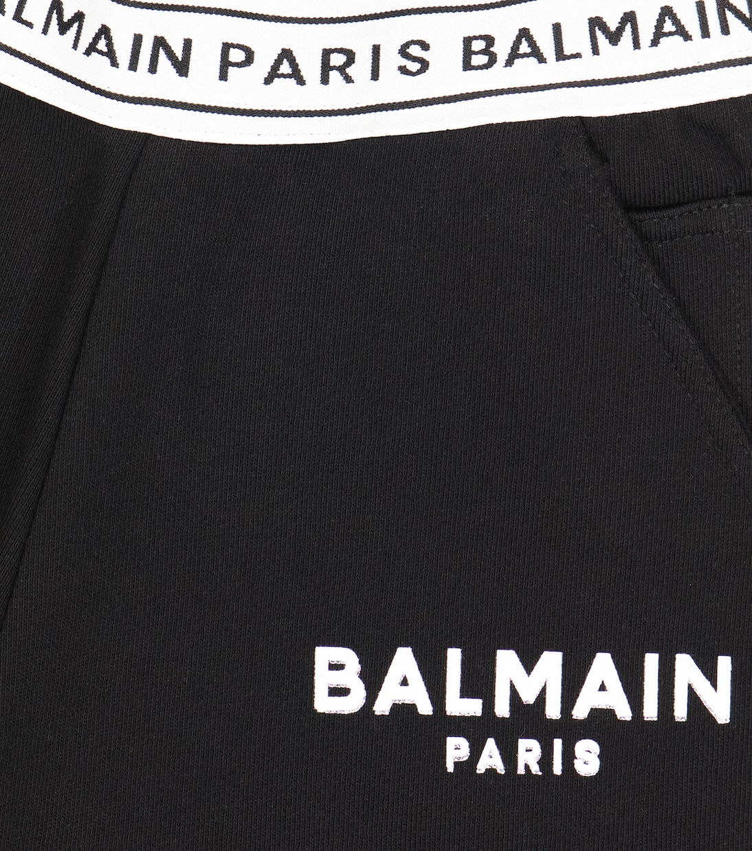 Shorts en jersey de algodón con logo | Balmain Kids