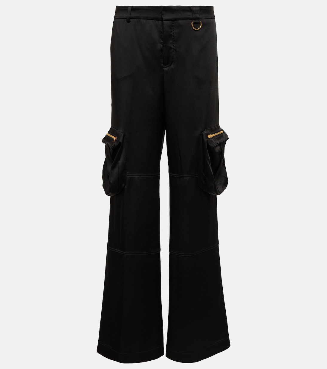 Pantalon cargo à taille basse en satin | Blumarine