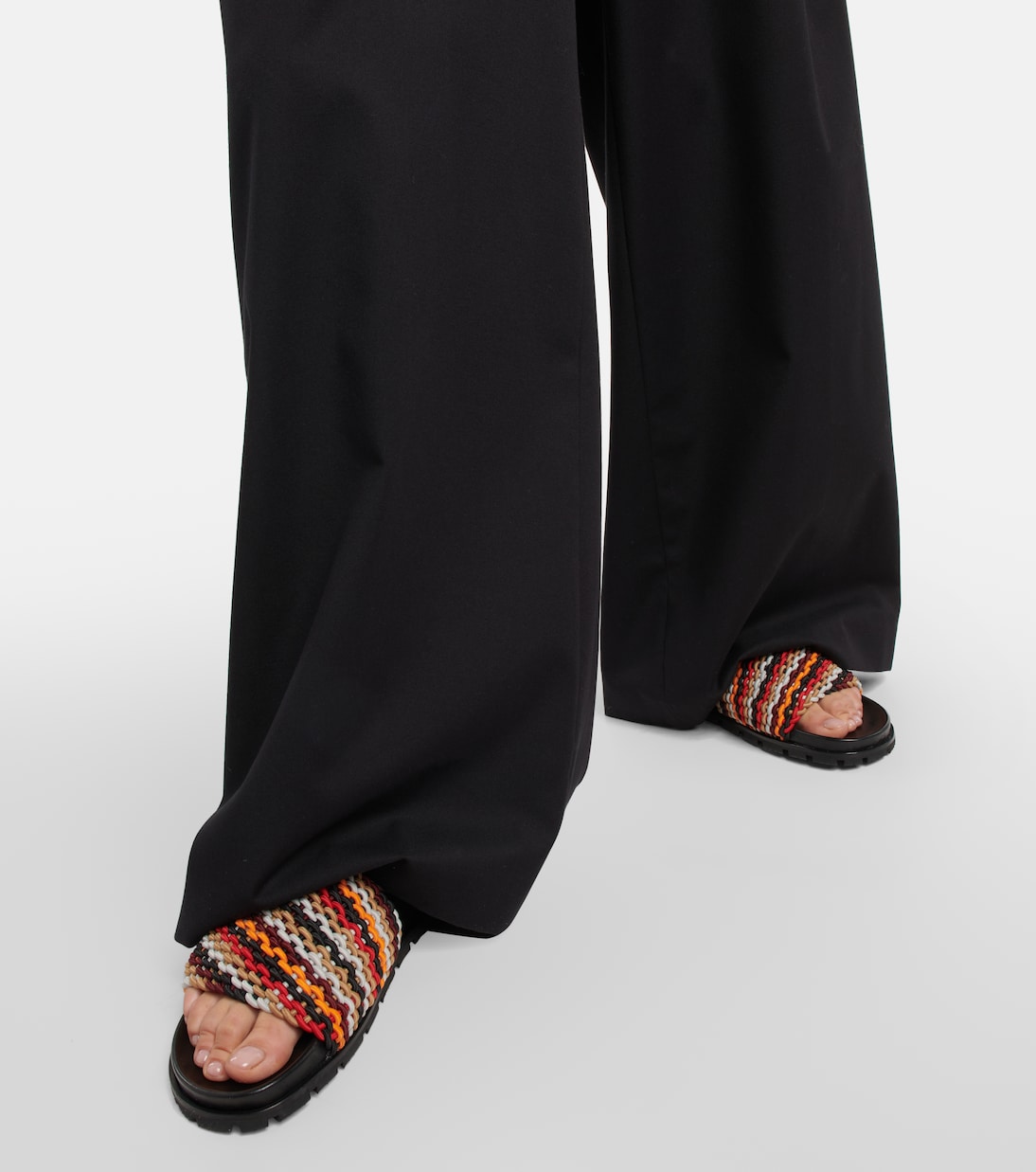 Striped slides | Dries Van Noten