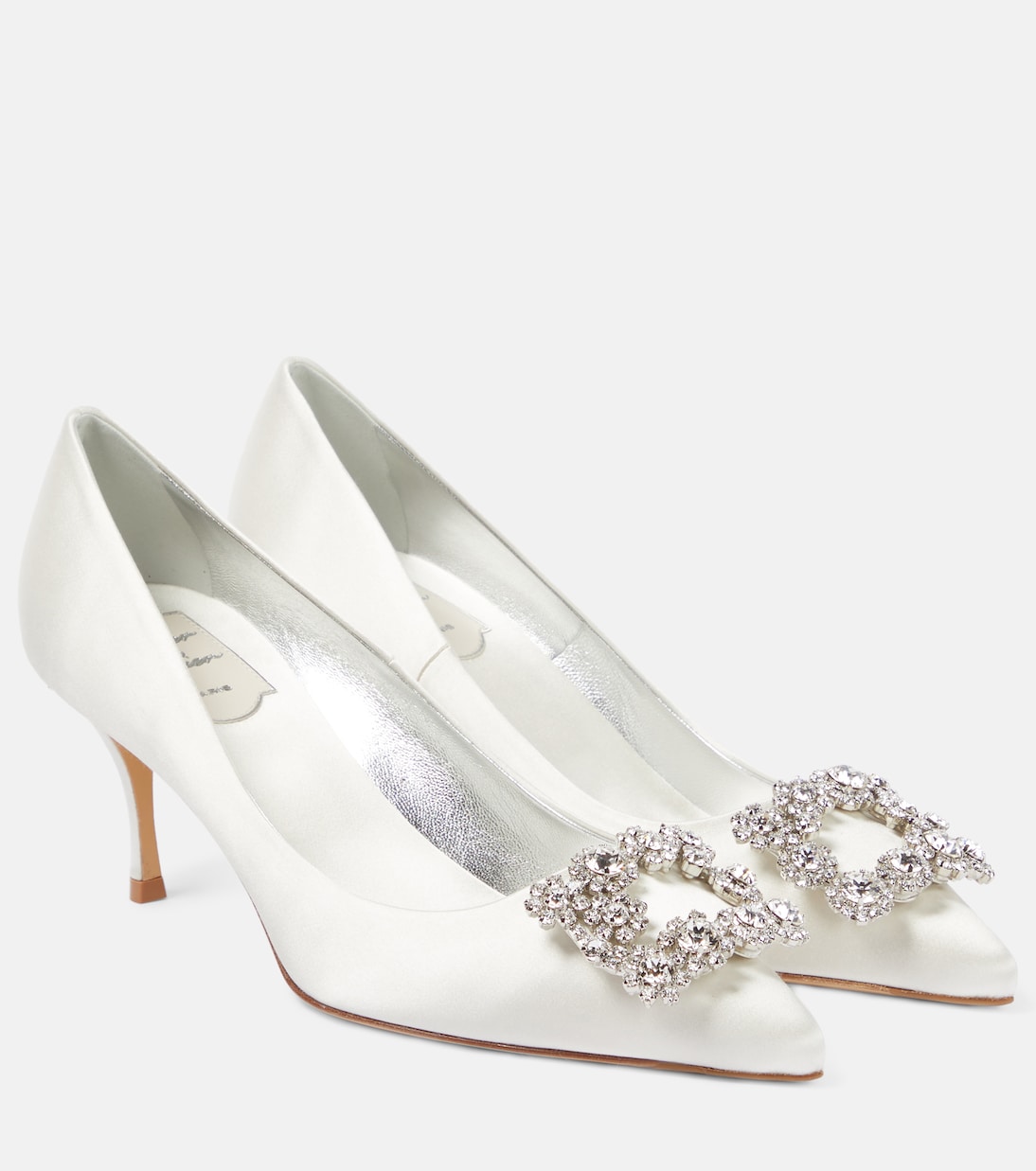【関税込み】ROGER VIVIER 'Flower Strass' pumps Roger Vivier Flower Strass leather pumps Roger Vivier