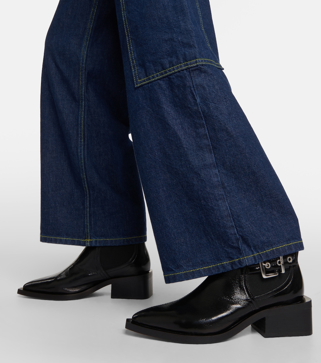 Bottines Chelsea en cuir synthétique | Ganni
