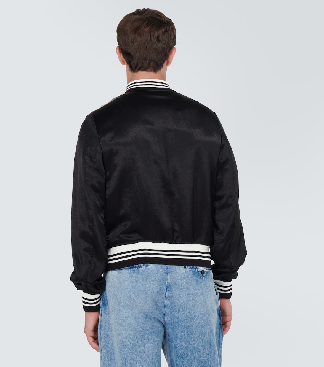 Satin varsity jacket  | Amiri