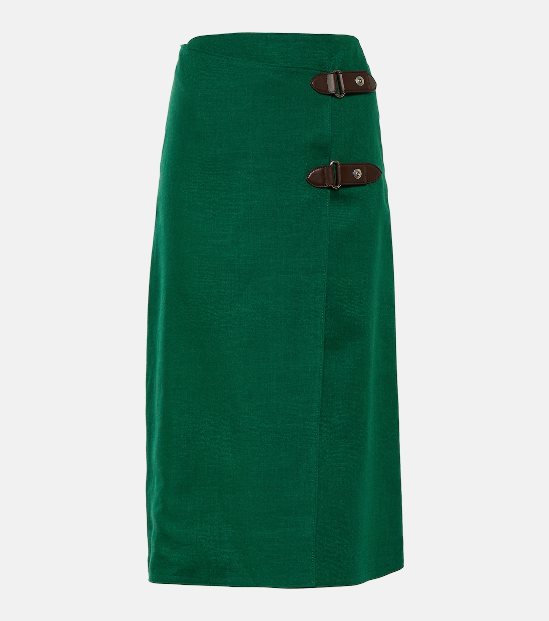 Jupe midi en lin et laine | Loro Piana