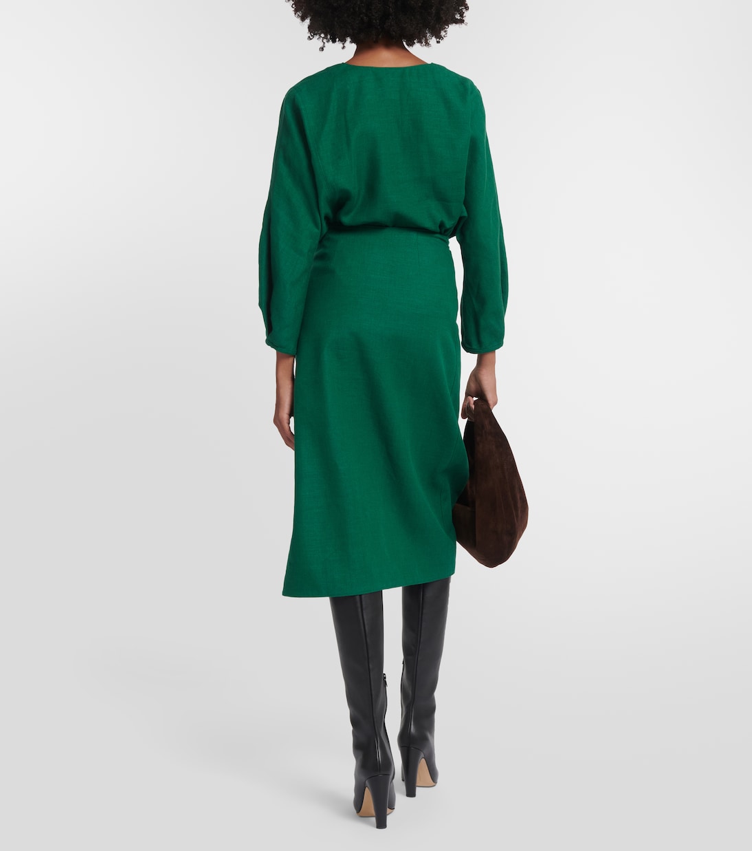 Jupe midi en lin et laine | Loro Piana