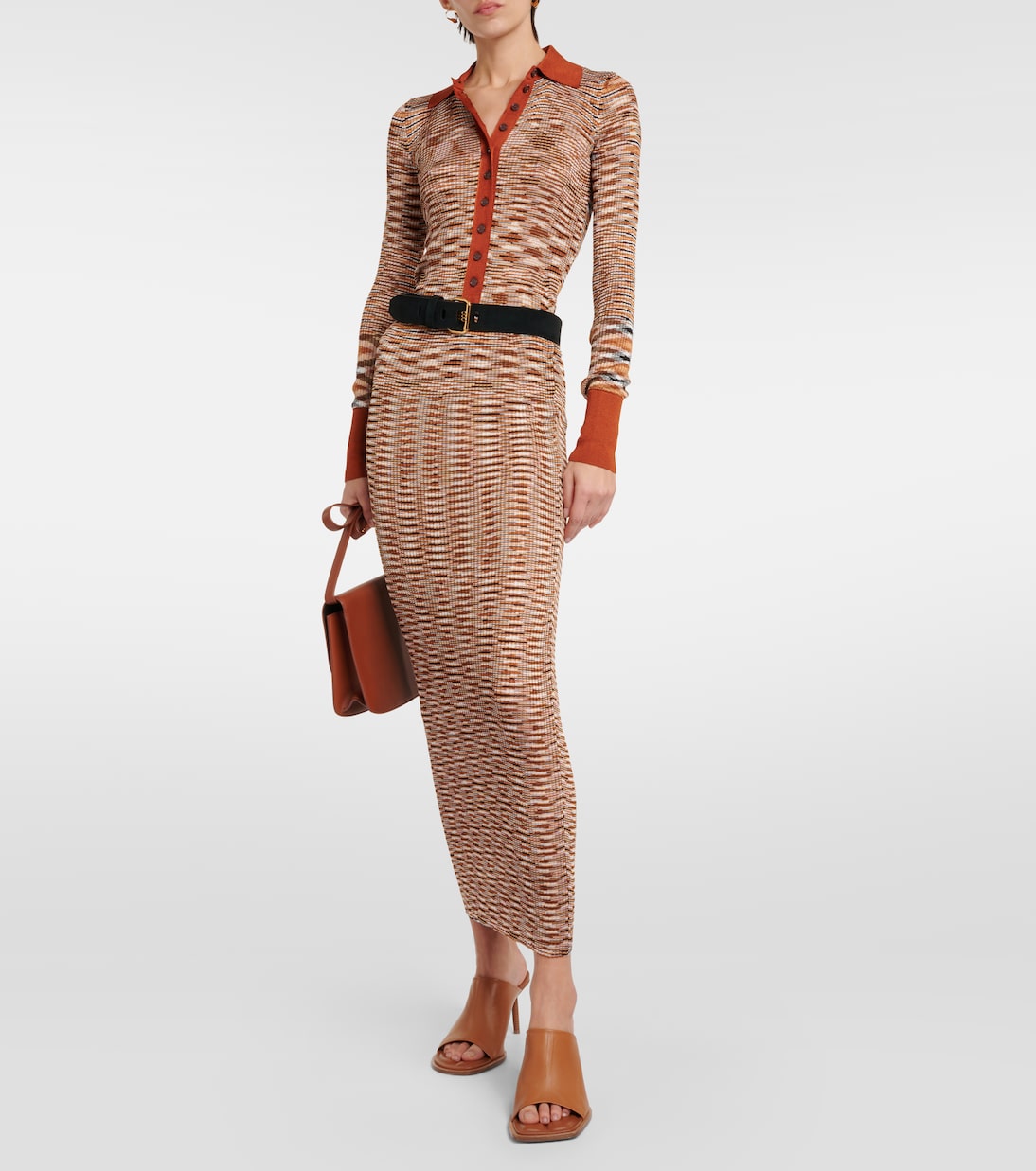 High-Rise-Maxirock aus Strick | Missoni