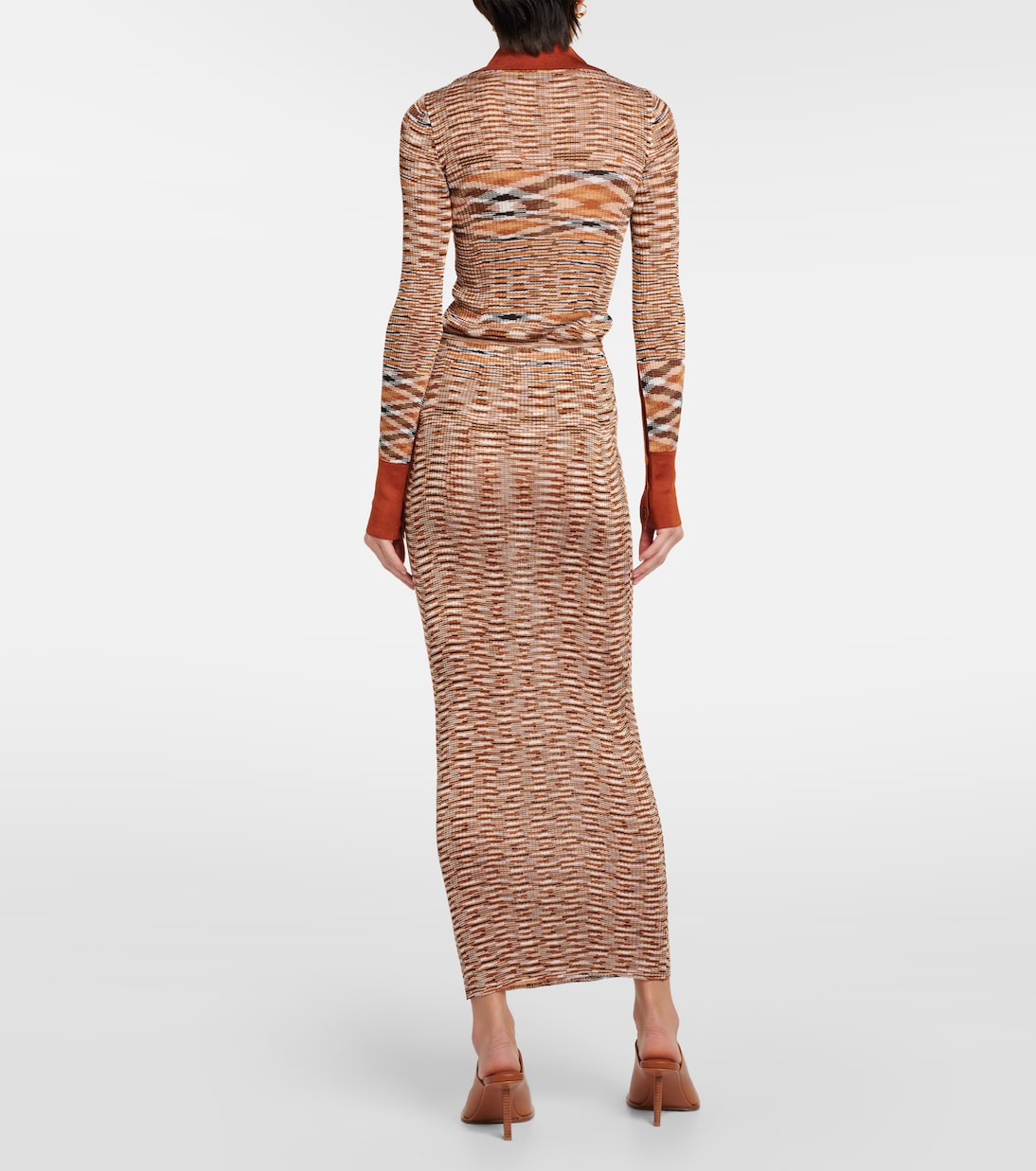 High-Rise-Maxirock aus Strick | Missoni