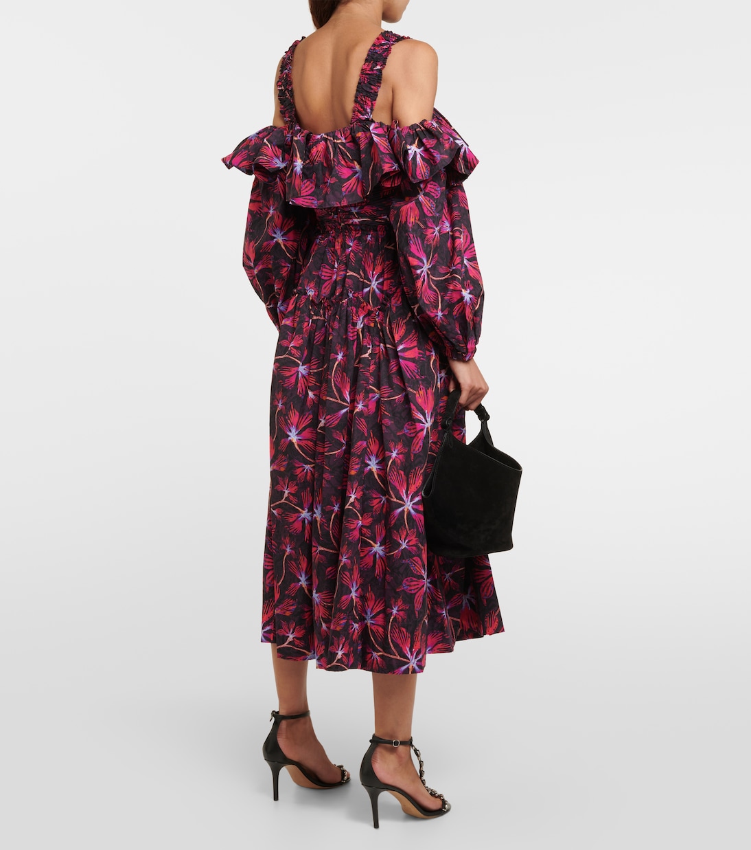 Caprice floral cotton poplin midi dress | Ulla Johnson