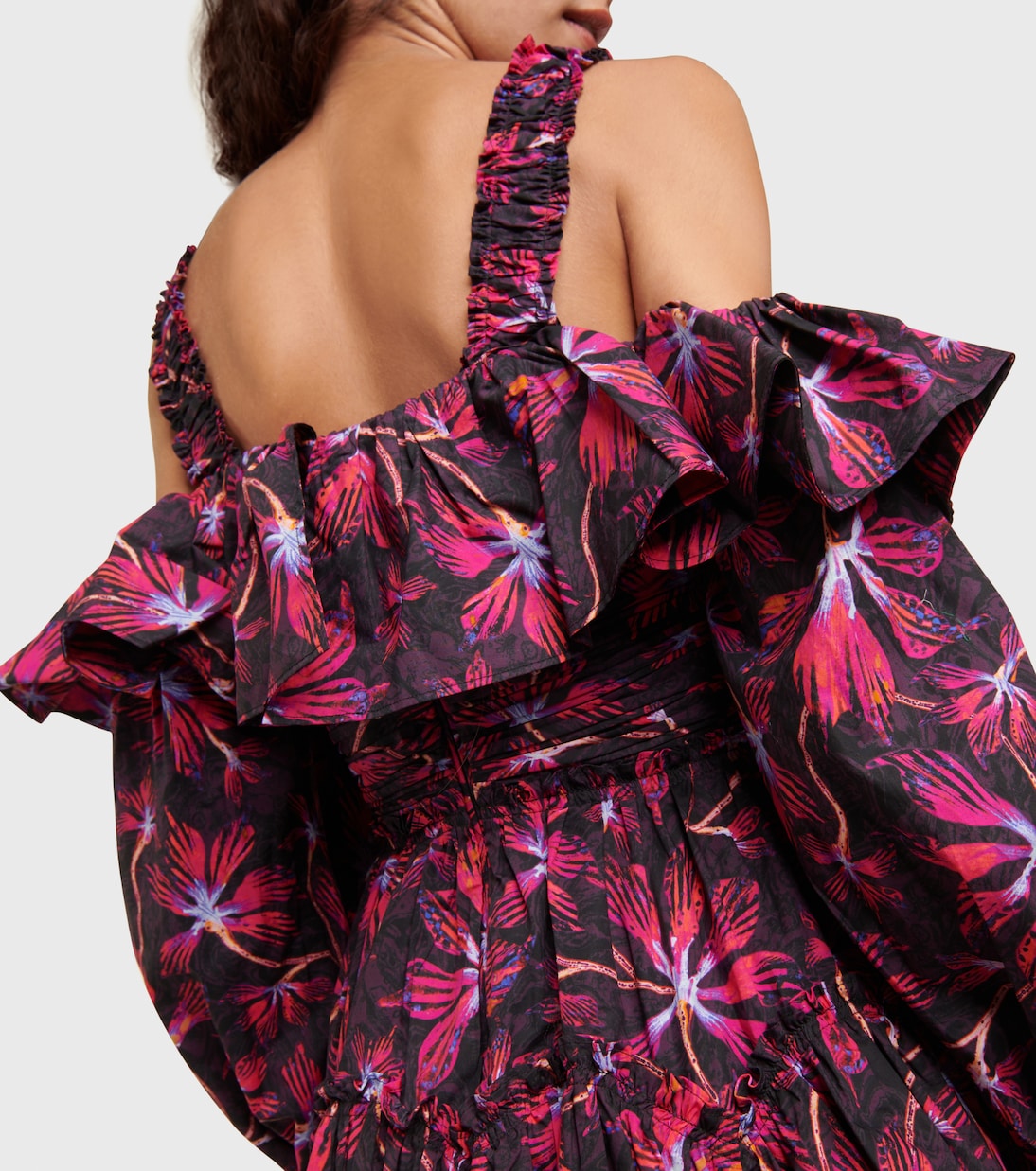 Caprice floral cotton poplin midi dress | Ulla Johnson