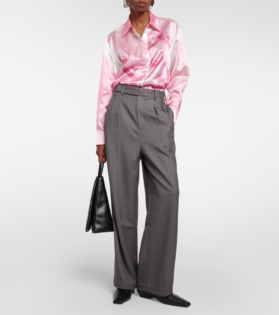 Wool-blend twill straight pants | Jacques Wei