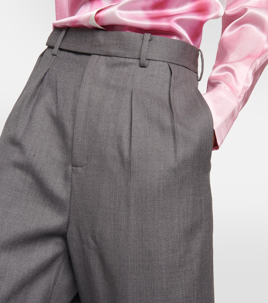 Wool-blend twill straight pants | Jacques Wei