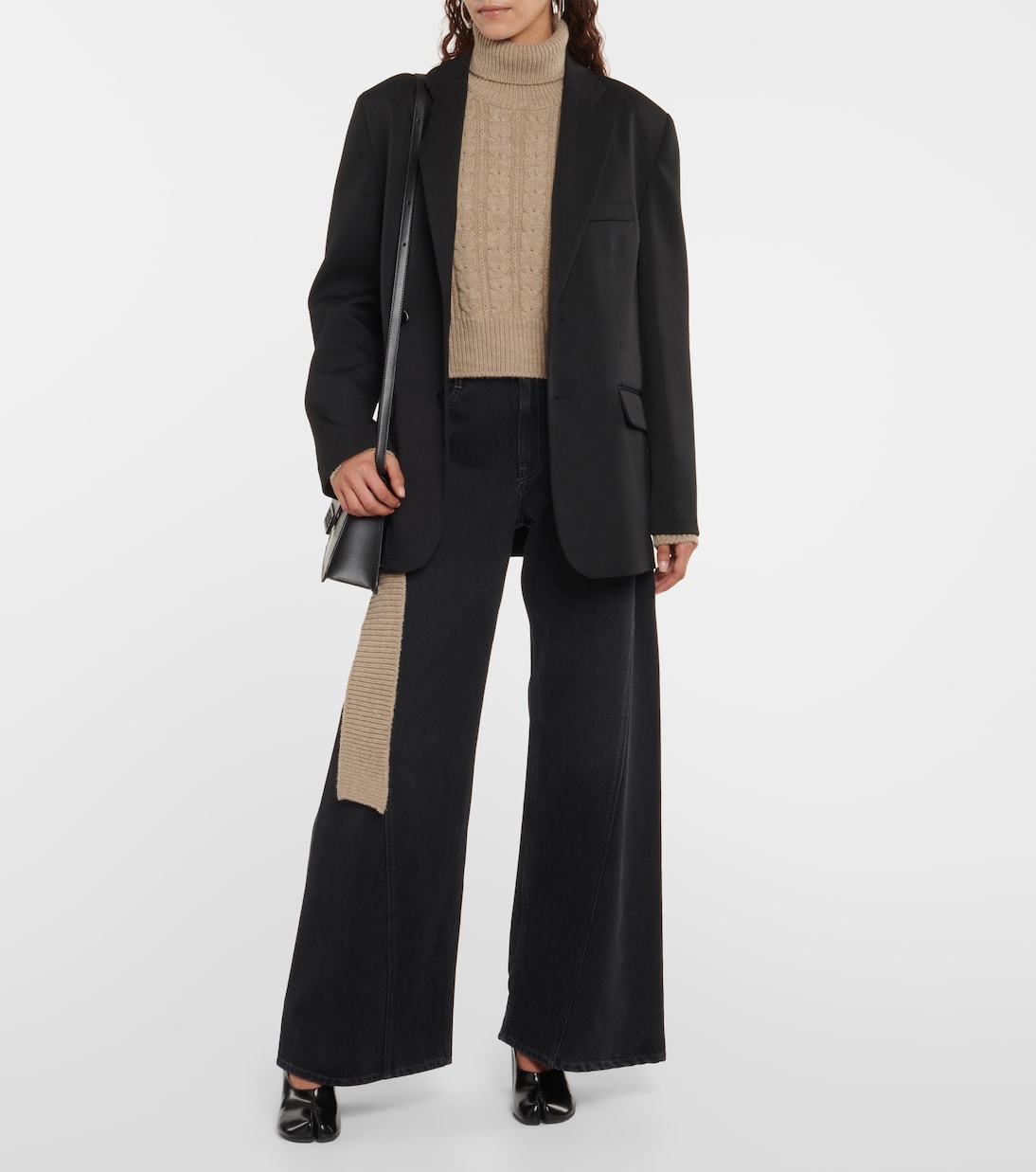 Jersey cropped en mezcla de lana | MM6 Maison Margiela