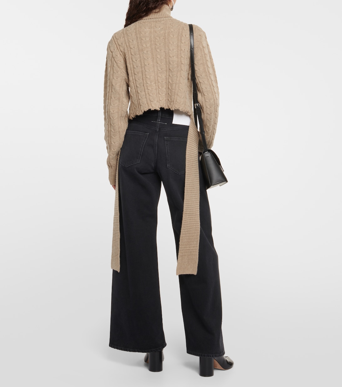 Jersey cropped en mezcla de lana | MM6 Maison Margiela