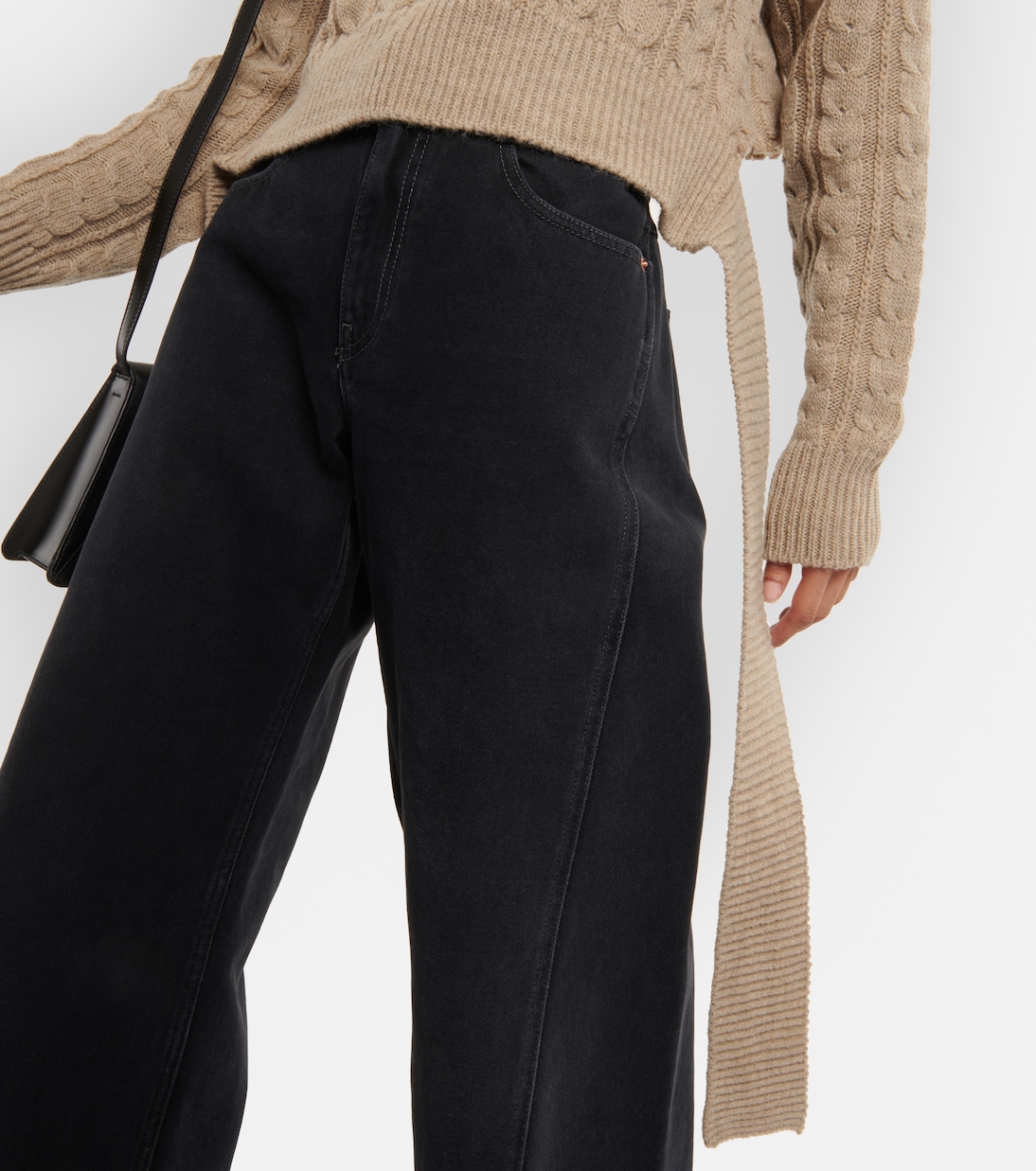 Jersey cropped en mezcla de lana | MM6 Maison Margiela
