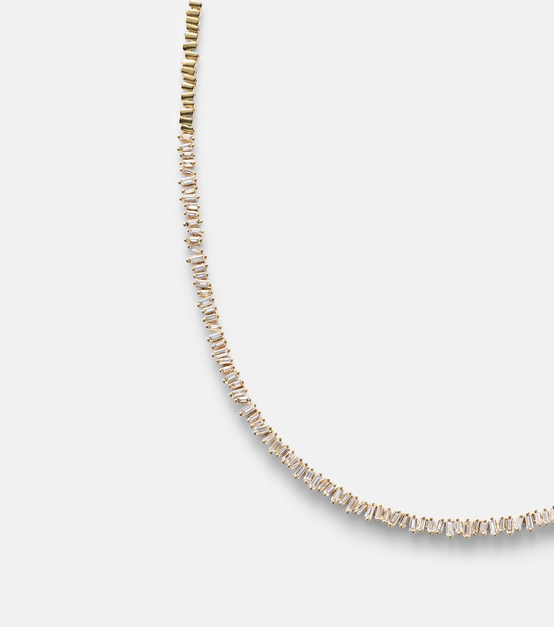 Collana tennis in oro 18kt con diamanti, design moderno per giovani alla moda