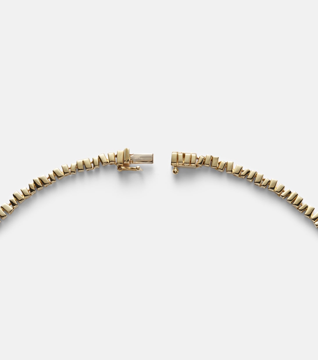 Collana tennis in oro 18kt con diamanti, design moderno per giovani alla moda