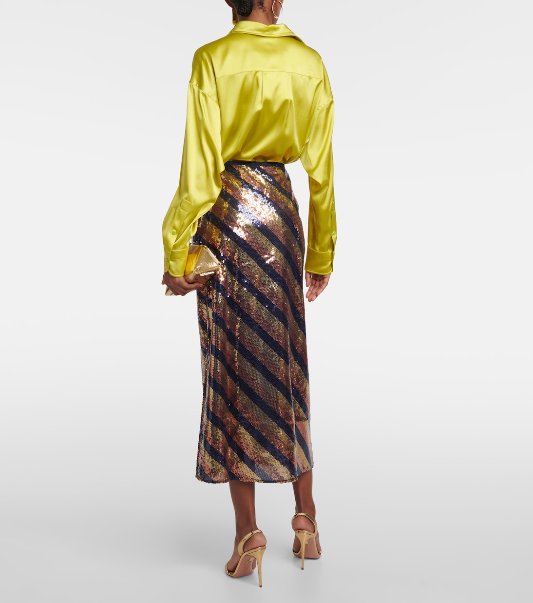 Jupe midi Kelly à sequins | Rixo