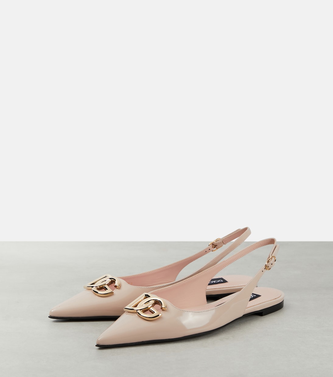 DG patent leather slingback flats | Dolce&Gabbana