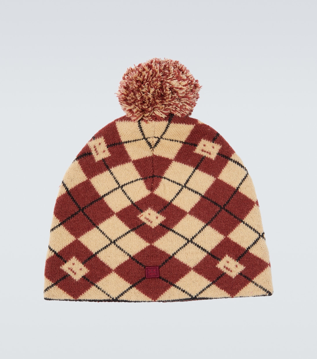 Face argyle wool-blend beanie | Acne Studios