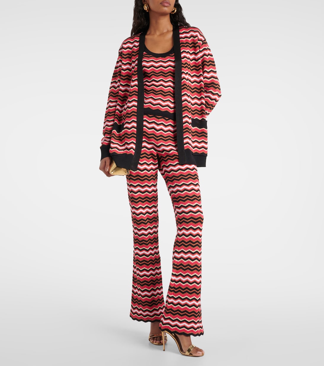 Cárdigan de mezcla de algodón en zigzag | Missoni