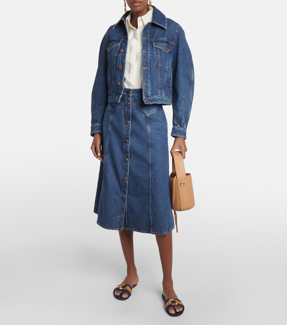 Slides Klaire in denim | See By Chloé