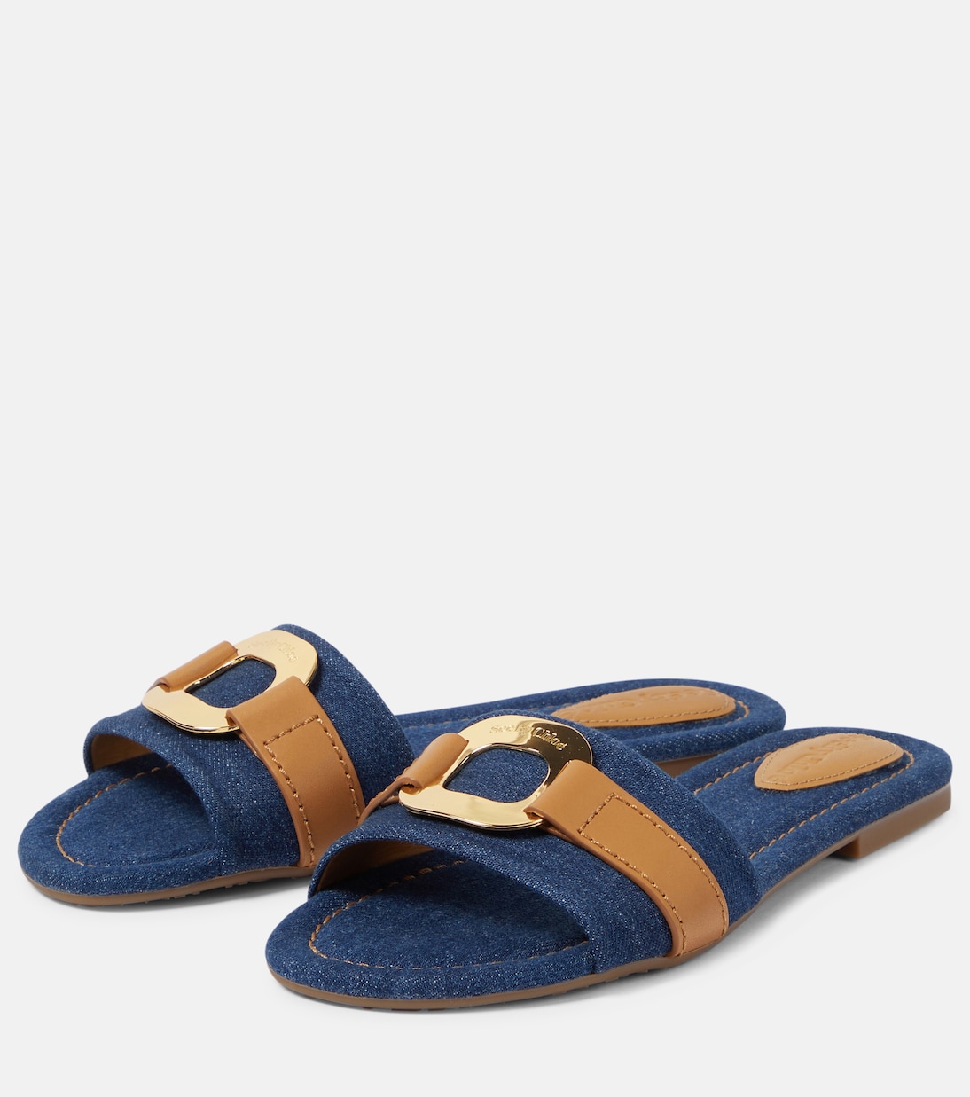 Slides Klaire in denim | See By Chloé