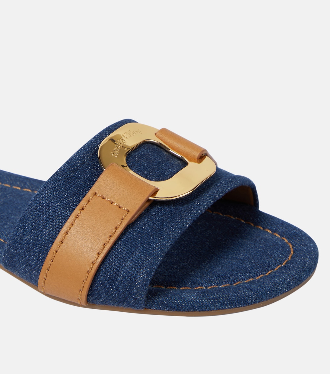 Slides Klaire in denim | See By Chloé