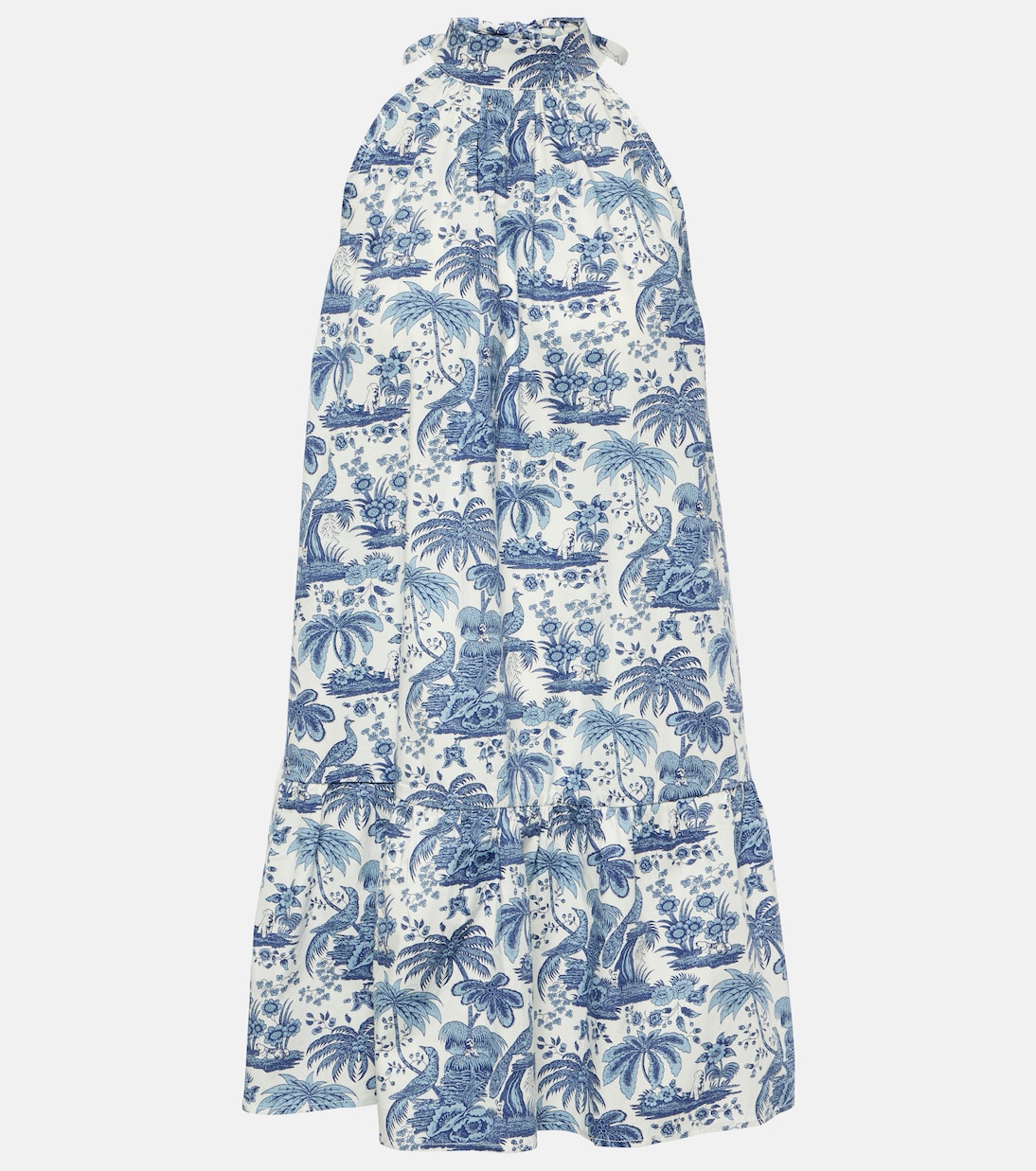 Vestido corto Marlowe de algodón floral | Staud