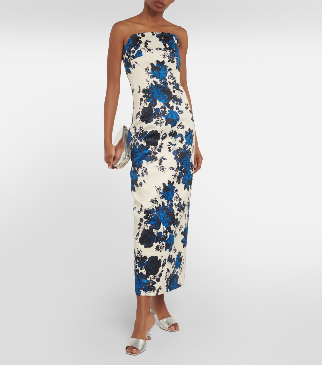Vestido midi Yulie de tafetán floral | Emilia Wickstead