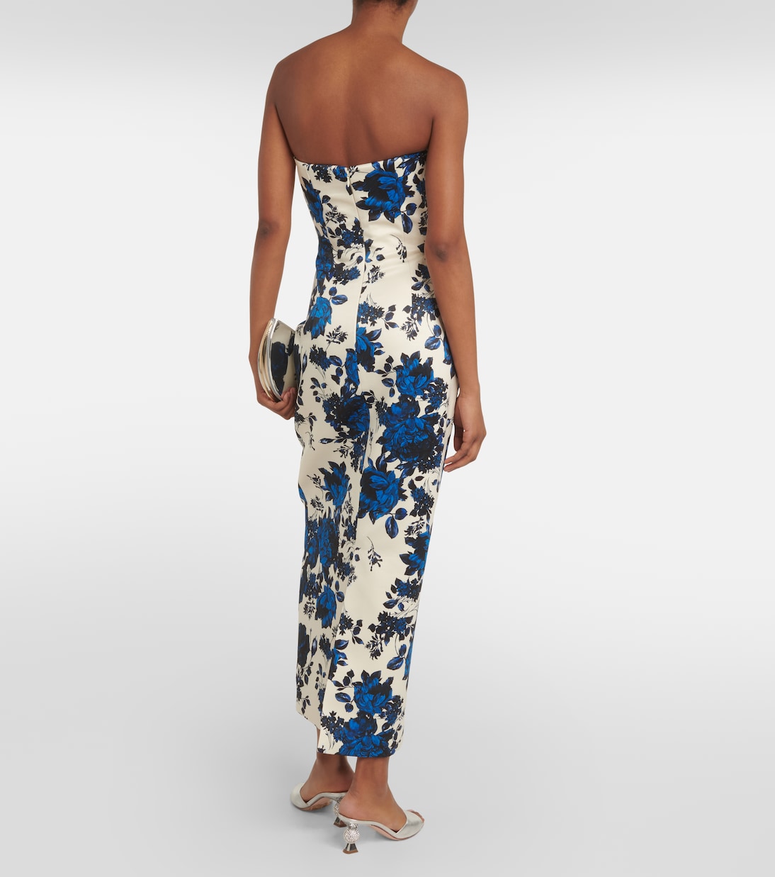 Vestido midi Yulie de tafetán floral | Emilia Wickstead
