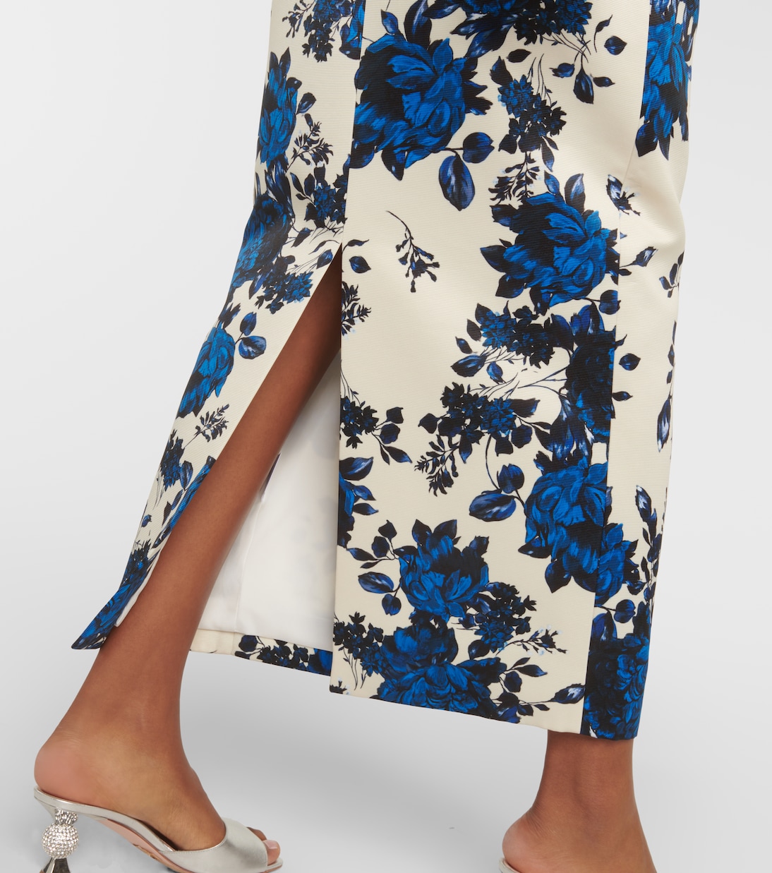 Vestido midi Yulie de tafetán floral | Emilia Wickstead