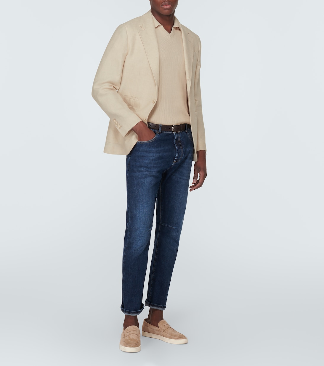 Linen, wool, and silk jacket | Brunello Cucinelli