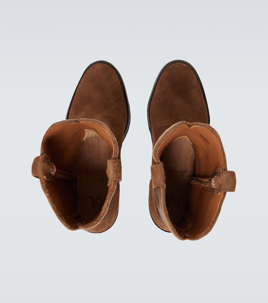 Westernstiefel aus Veloursleder und Leder | RRL