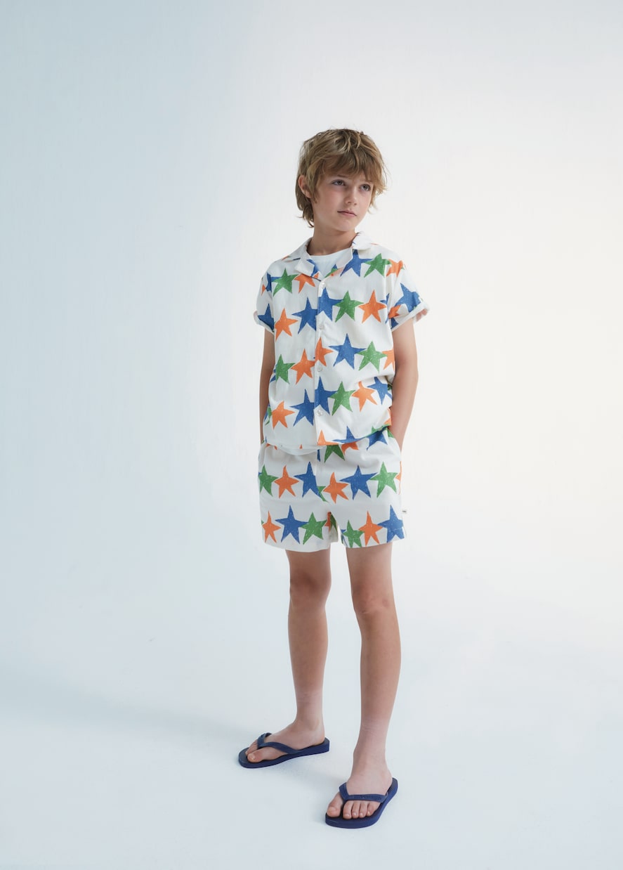 Bedruckte Shorts Ojai aus Baumwolle | The New Society