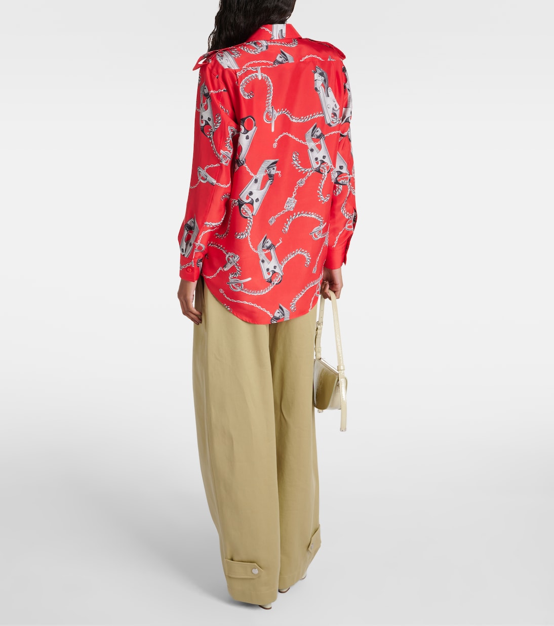Camicia in seta con stampa | Burberry