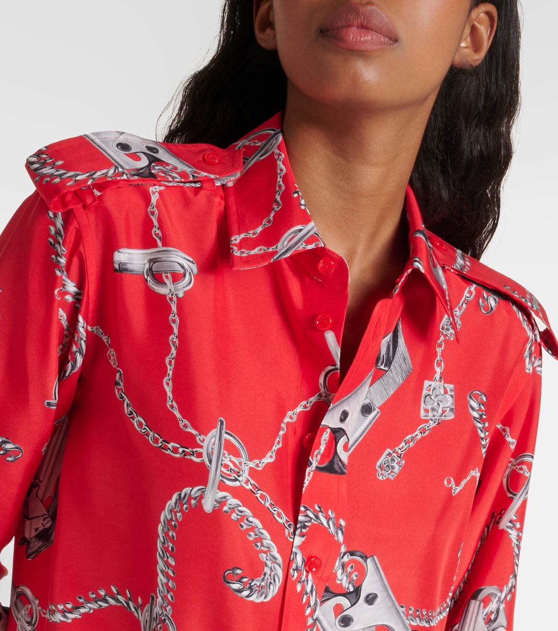 Camicia in seta con stampa | Burberry
