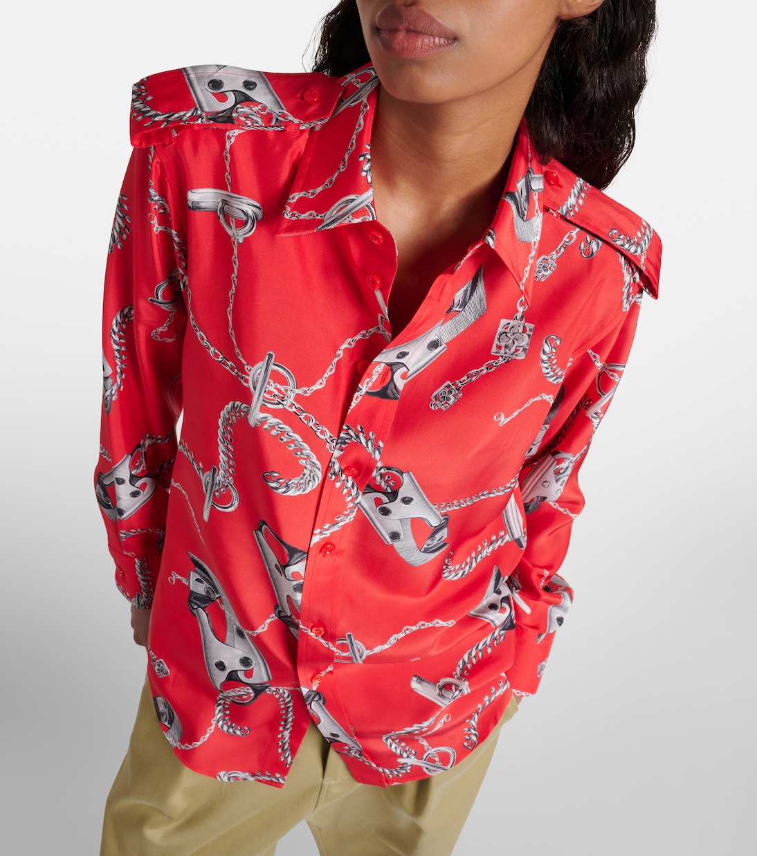Camicia in seta con stampa | Burberry