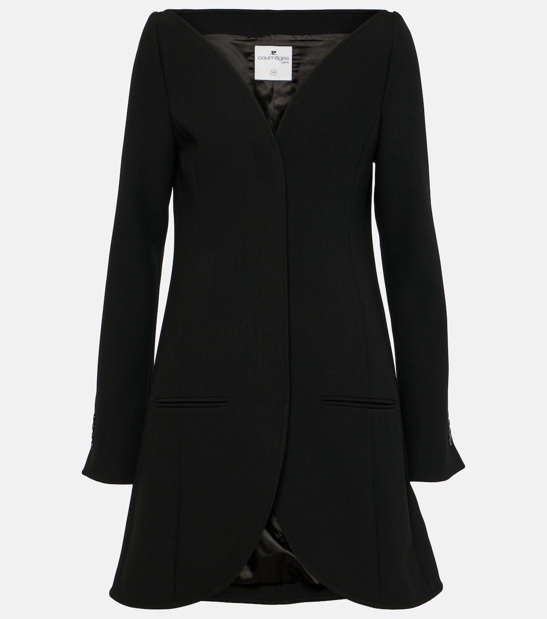 Mantel Ellipse aus Crêpe | Courrèges