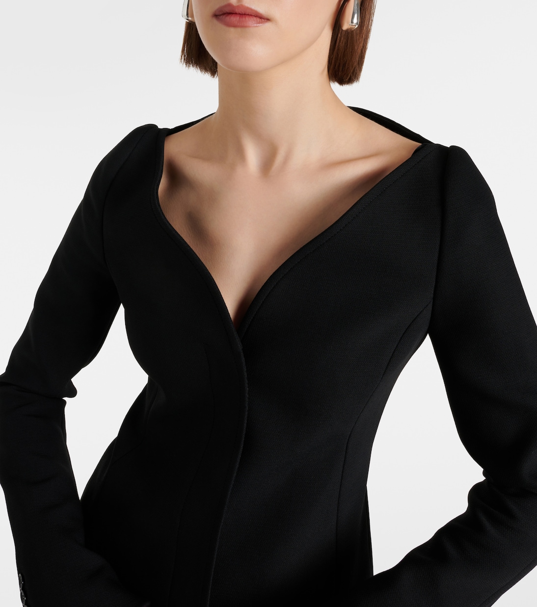 Mantel Ellipse aus Crêpe | Courrèges