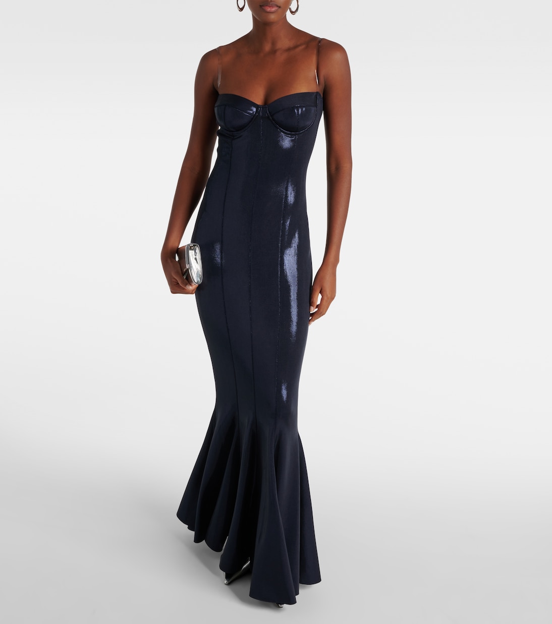 Abito lungo Corset in lamé | Norma Kamali