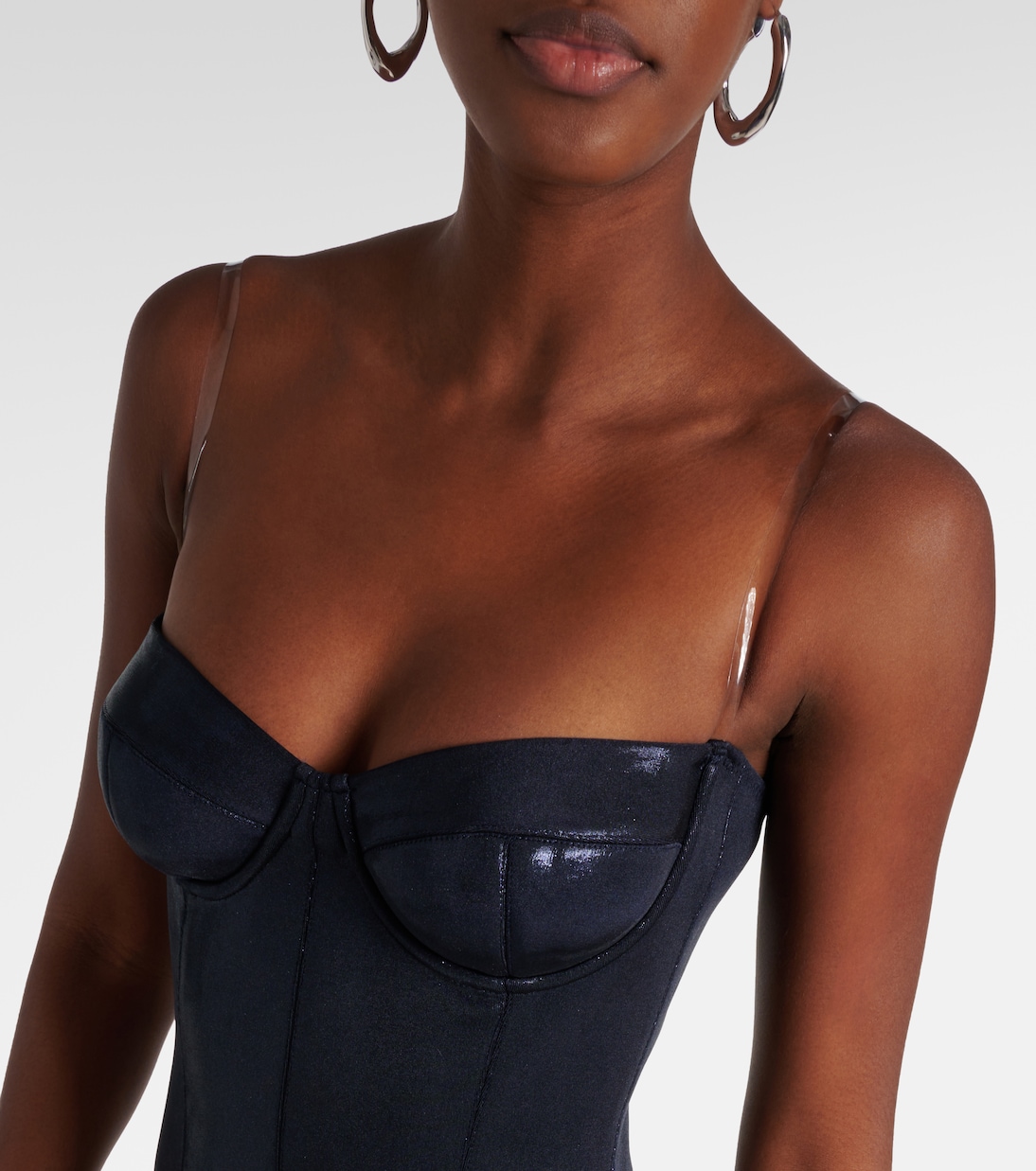 Abito lungo Corset in lamé | Norma Kamali