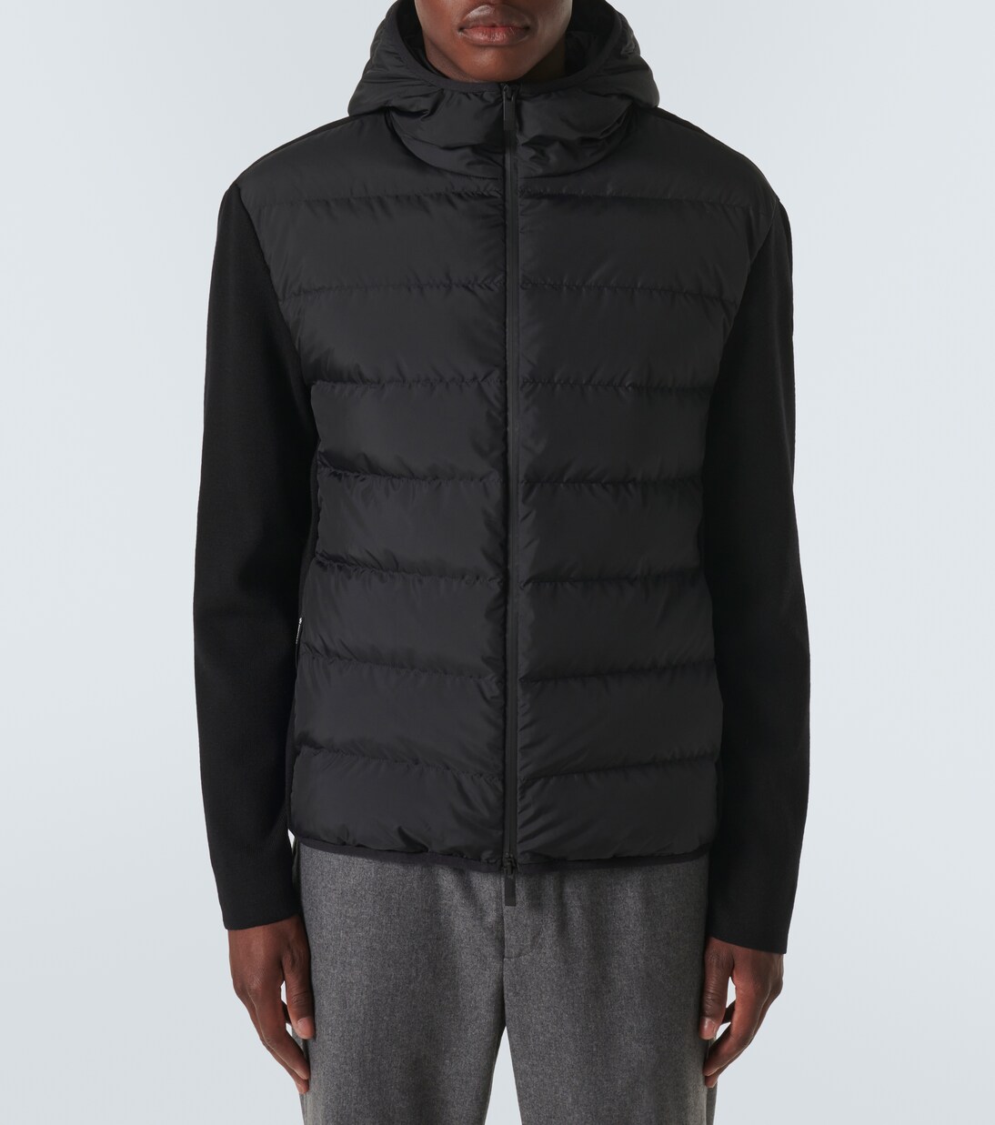Down-paneled wool-blend cardigan | Moncler