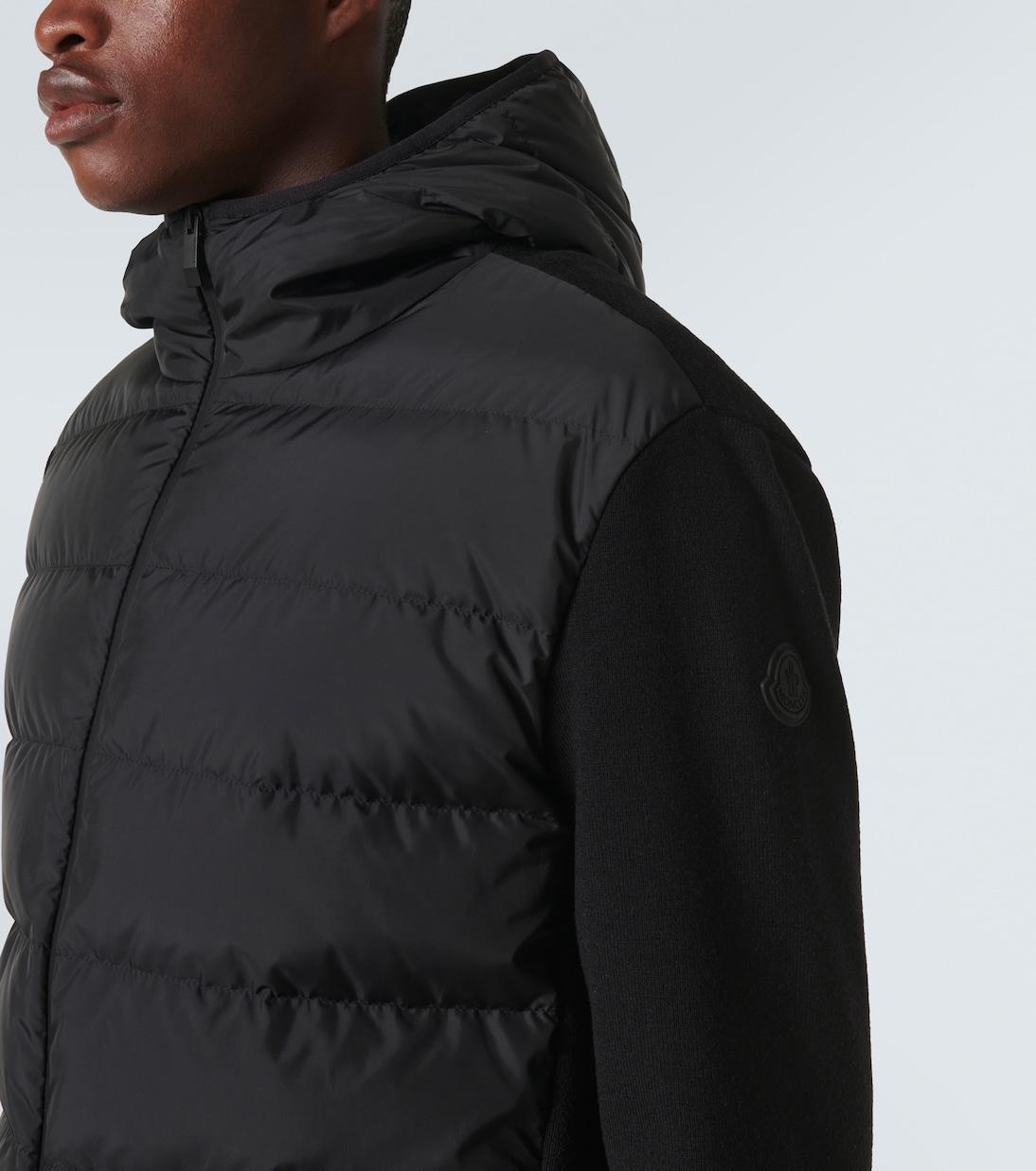 Down-paneled wool-blend cardigan | Moncler