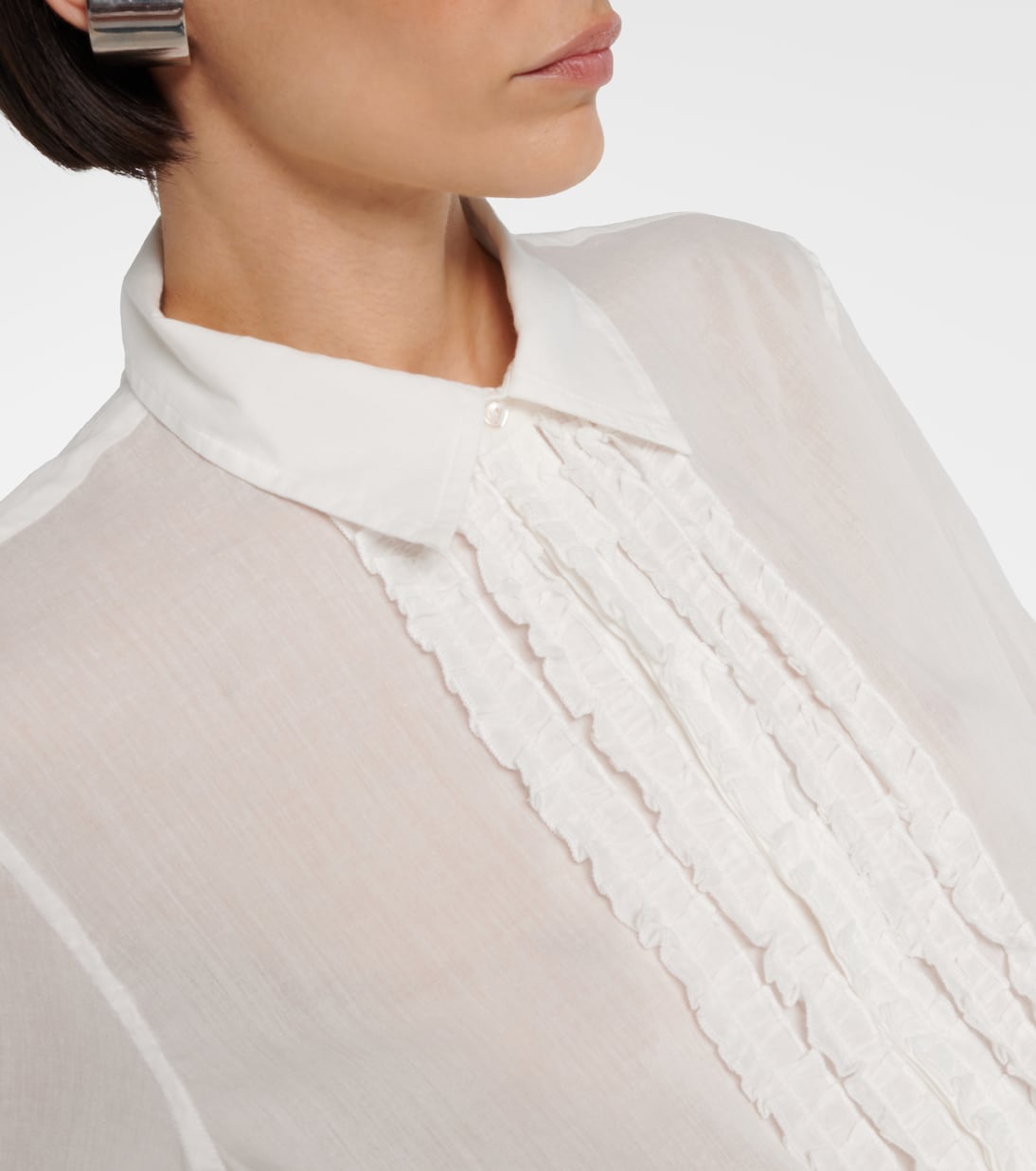 Camicia Nathael Ruffle in cotone | Nili Lotan