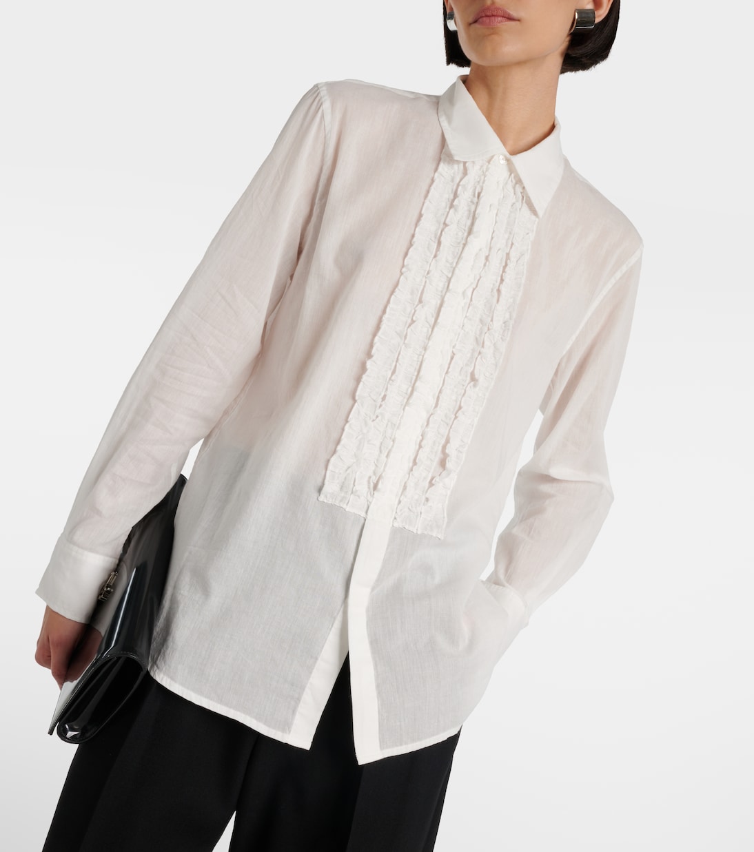 Camicia Nathael Ruffle in cotone | Nili Lotan