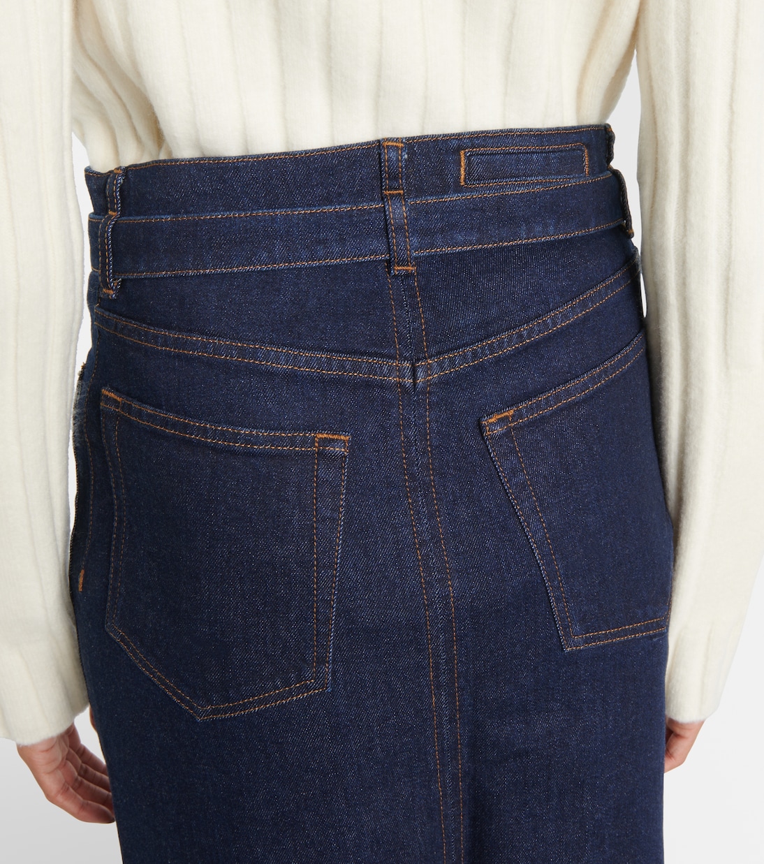 Falda midi Calder de denim | Proenza Schouler