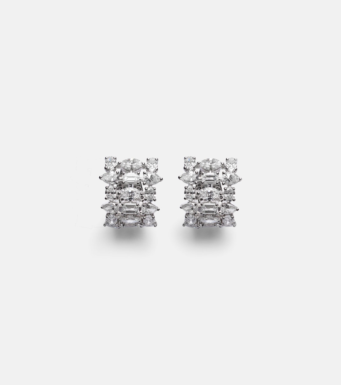 Orecchini Art Deco in oro bianco 18kt con diamanti | Kamyen