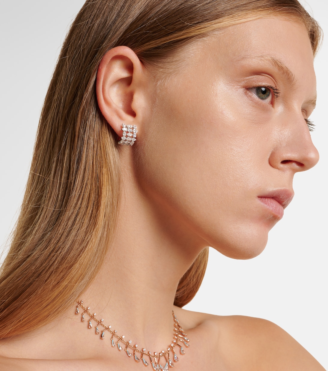 Orecchini Art Deco in oro bianco 18kt con diamanti | Kamyen
