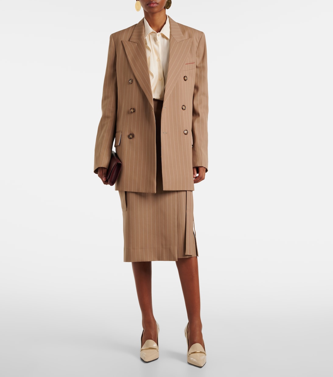 Pinstripe virgin wool blazer | Victoria Beckham