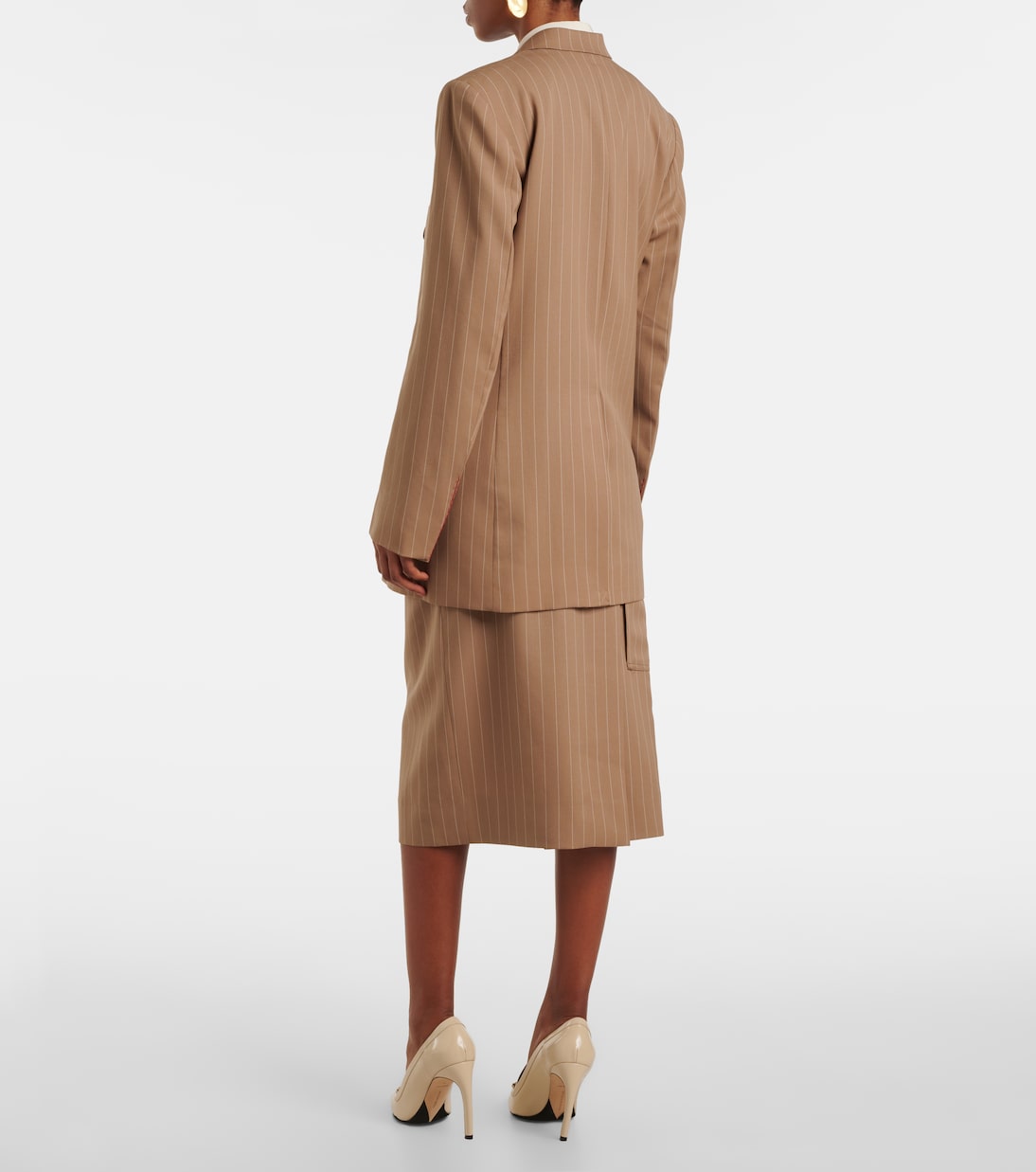 Pinstripe virgin wool blazer | Victoria Beckham