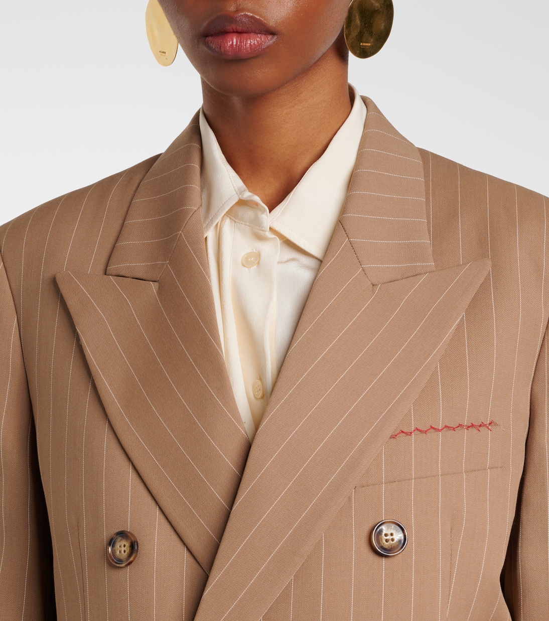 Pinstripe virgin wool blazer | Victoria Beckham